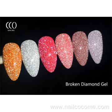 CCO Hot Sale Wholesale broken diamond UV nail gel polish bulk